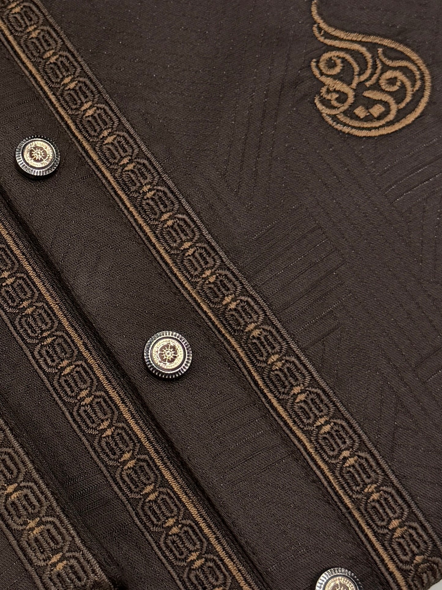 Luxury China Bamboo Panjabi – Coffee