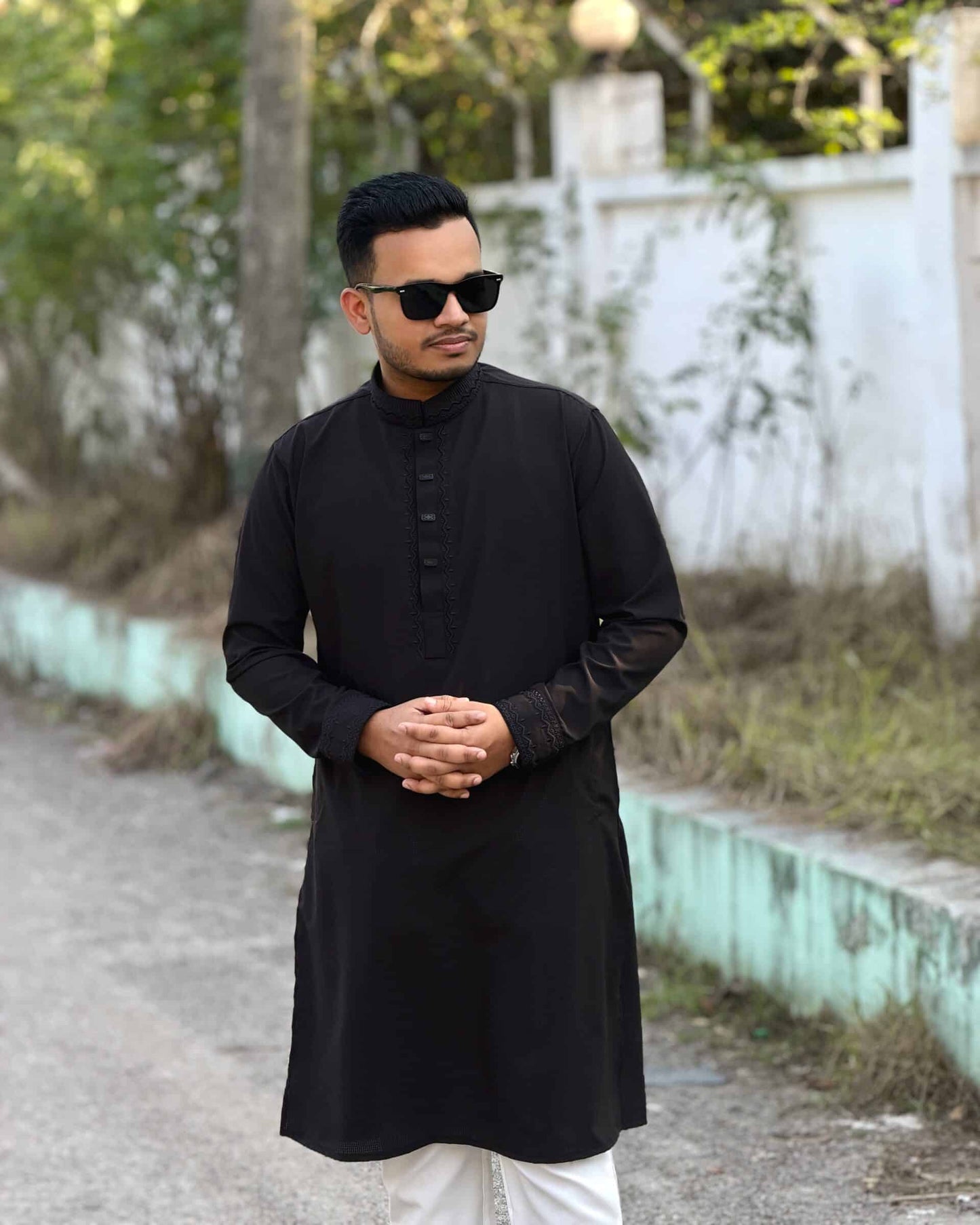 Premium Black Panjabi image 1