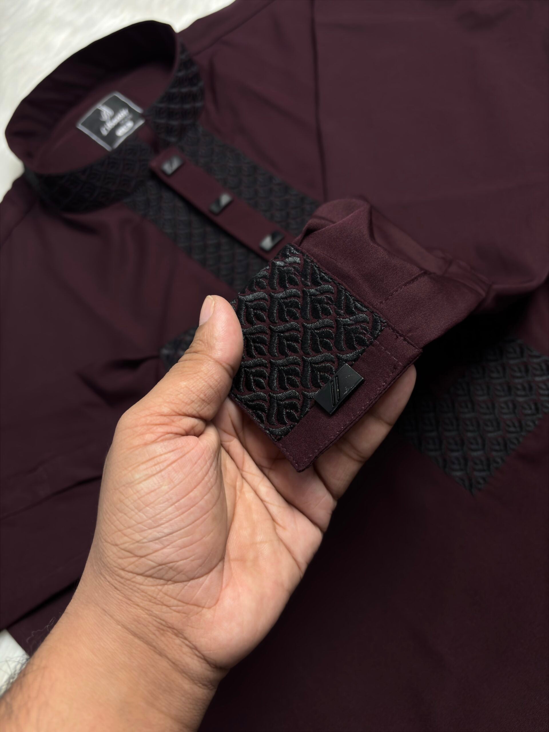 Premium Deep Burgundy Panjabi image 2