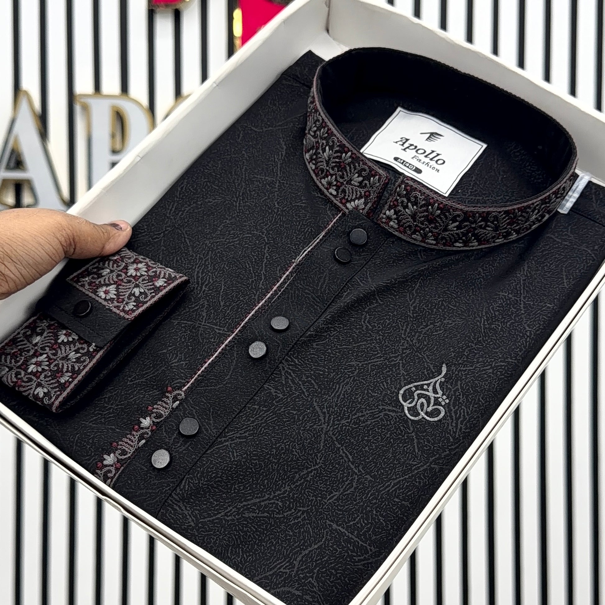 Luxury Black Panjabi image 0