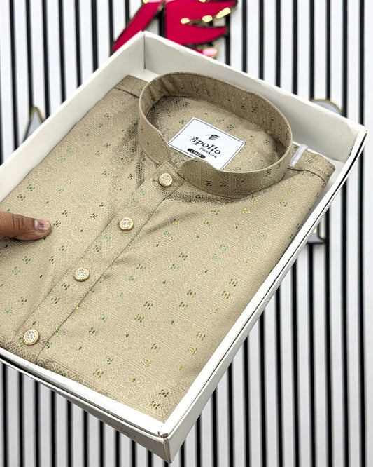 Luxury Katan Brown Panjabi image 0