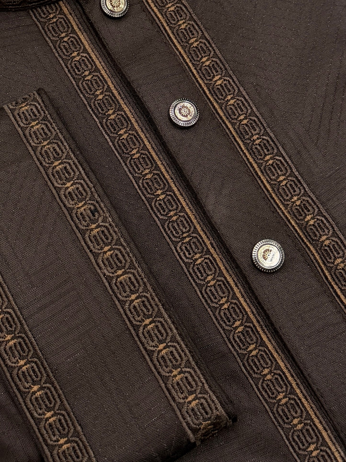 Luxury China Bamboo Panjabi – Coffee