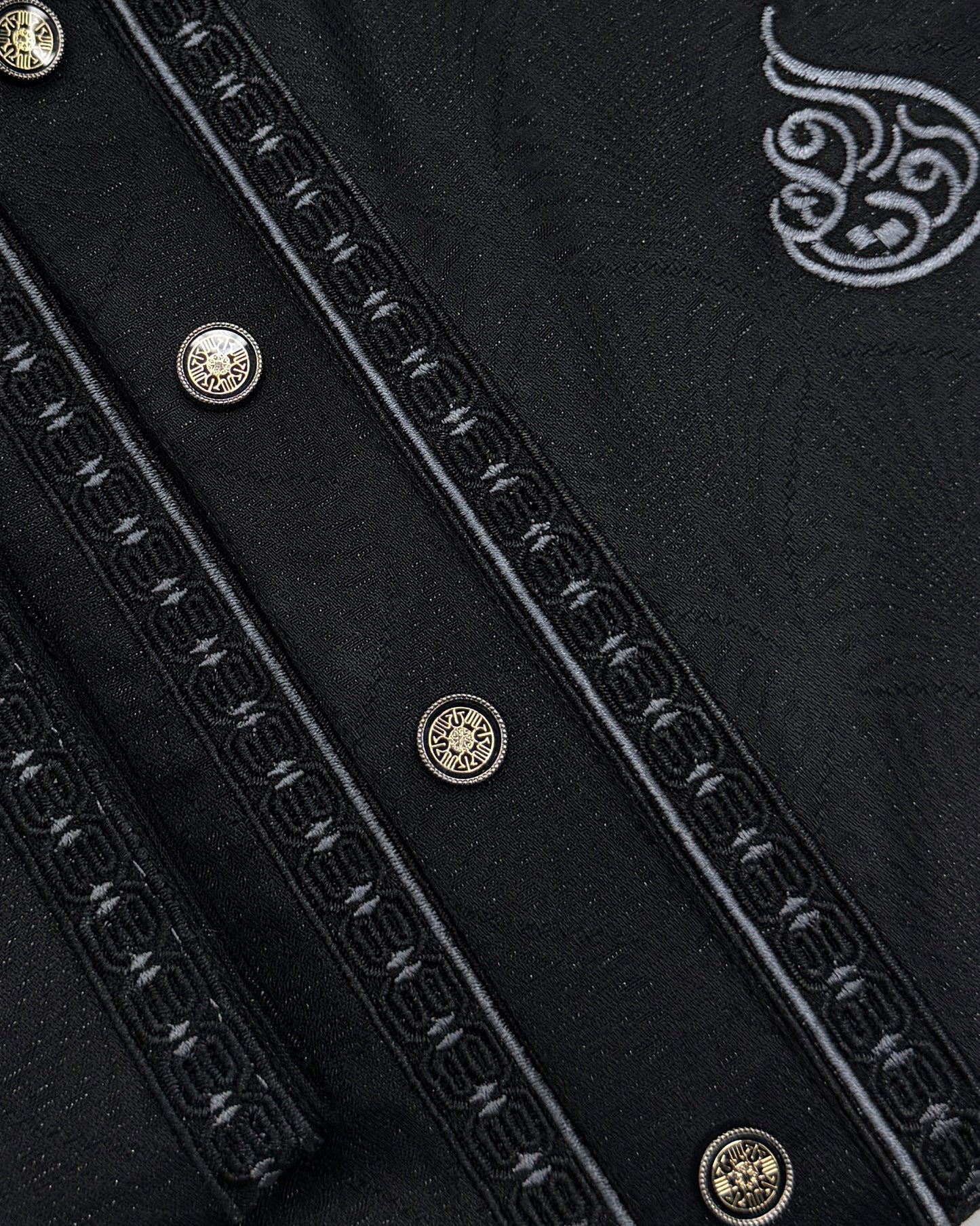 Luxury China Bamboo Panjabi – Black