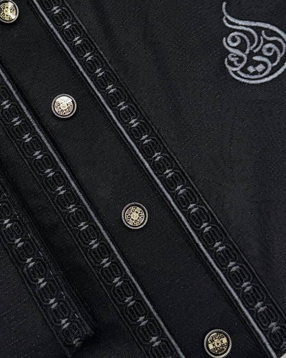 Luxury China Bamboo Panjabi – Black