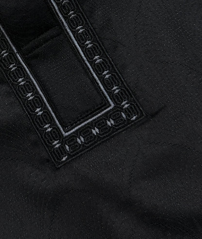 Luxury China Bamboo Panjabi – Black