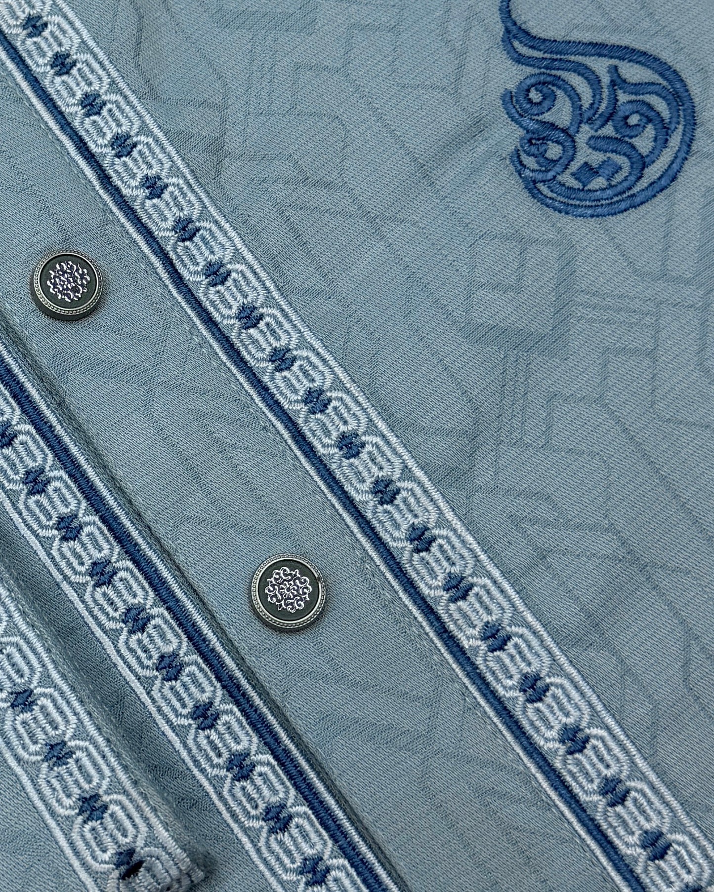 Luxury China Bamboo Panjabi – Sky Blue
