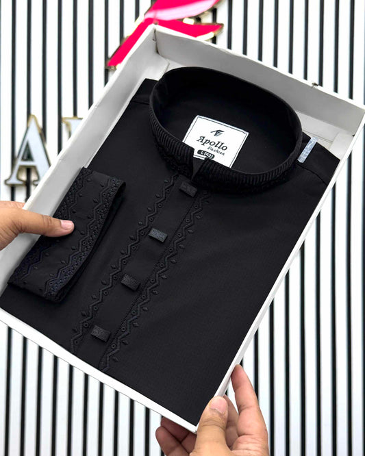 Premium Black Panjabi image 0