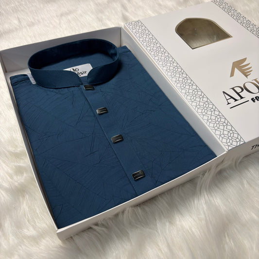 Embossed Cotton panjabi image 0